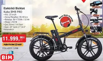 KUBA BM8 PRO ELEKTRİKLİ BİSİKLET KUBA BM8 PRO ELEKTRİKLİ BİSİKLET
